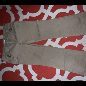 Khaki boot leg pants